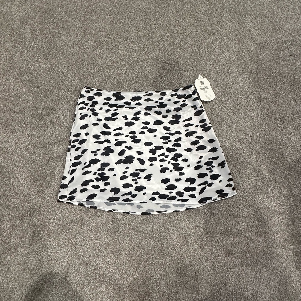 Altar'd State Black and White Skater Mini Skirt